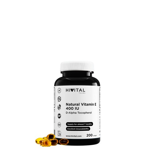 Hivital Natural Vitamin E 400 IU 200 cápsulas