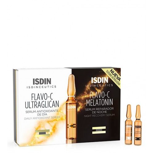 ISDIN Isdinceutics Flavo-C Ultraglican 10x2ml + Flavo-C Melatonin 10x2ml
