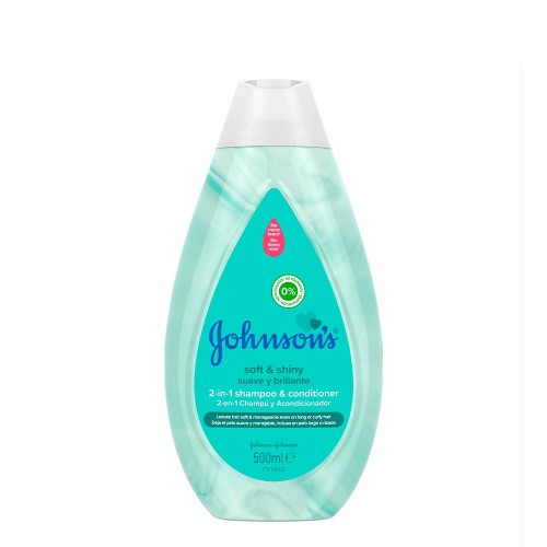 Johnson's Baby Shampoo e Condicionador 2 em 1 Suave e Brilhante 500ml