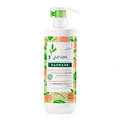Klorane Junior Champô Desembaraçador de Pessêgo cabelo delicado das crianças 500ml