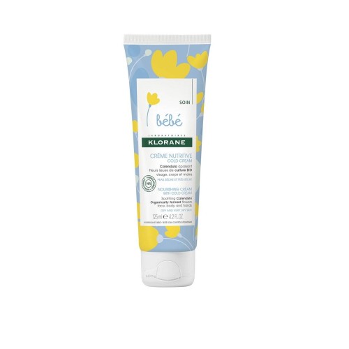 Klorane Calêndula BIO Creme Nutritivo com Cold Cream bebé pele seca a muito seca 125ml