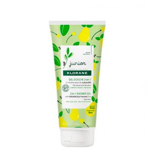 Klorane Junior Pêra Gel Duche 2 em 1 corpo e cabelo das crianças 200ml