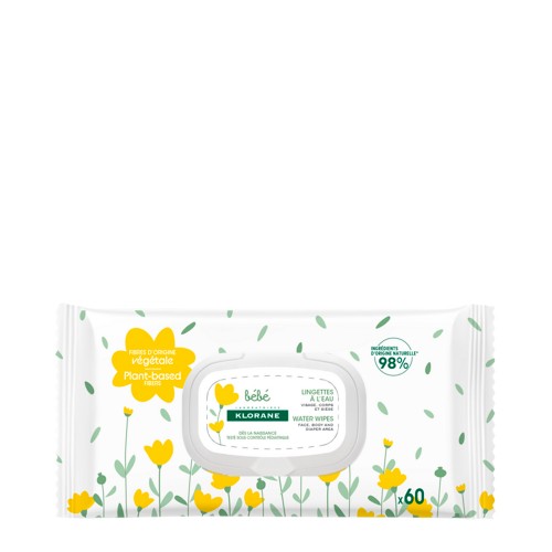 Klorane Bébé Toalhitas de Água 60 unidades