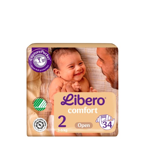 Libero Comfort T2 Fraldas 34 unidades