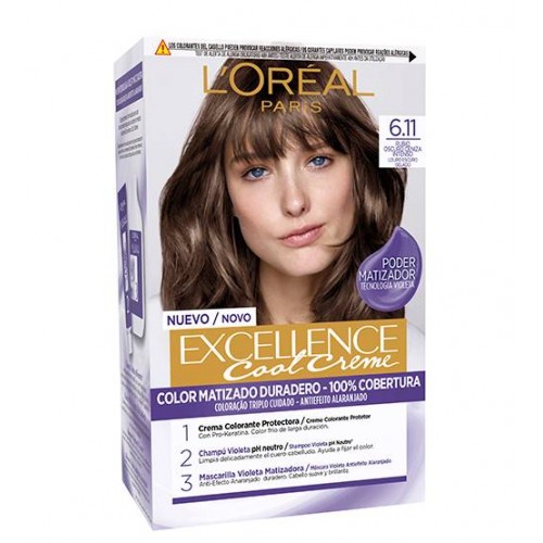 L'Oréal Excellence Cool Creme Louro Escuro Gelado 6.11