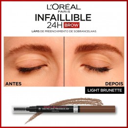 L'Oréal Infaillible Brows 24H Lápis Triangular Preenchedor 5.0 Light Brunette