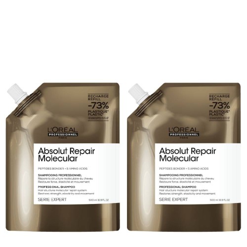 L'Oréal Absolut Repair Molecular Shampoo Recarga Duo