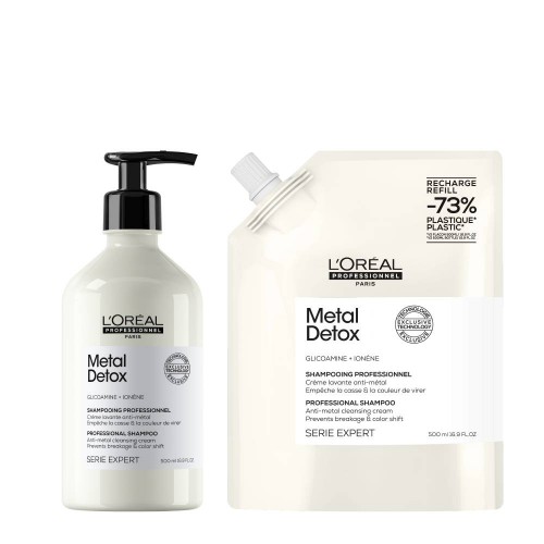 L'Oréal Metal Detox Shampoo 500ml + Recarga 500ml