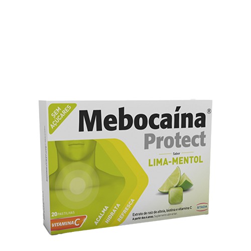 Mebocaína Protect Lima-Mentol 20 pastilhas