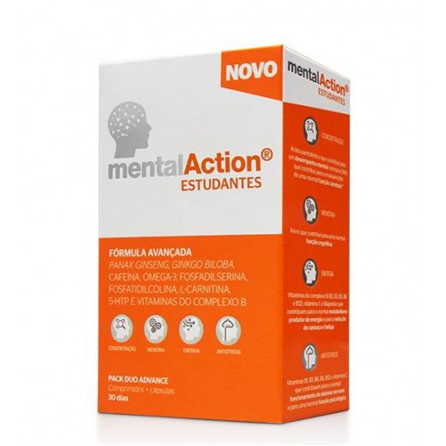 MentalAction Estudantes 30 Comprimidos + 30 Cápsulas
