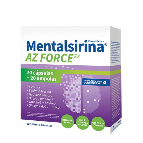 Mentalsirina AZ Force RX 20 ampolas + 20 cápsulas