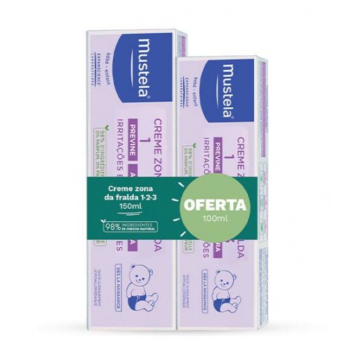 Mustela Creme Zona da Fralda 123 150ml + OFERTA 100ml
