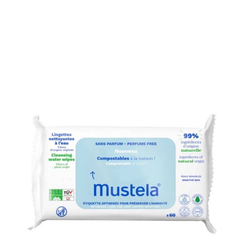 Mustela Toalhetes de Limpeza Sem Perfume 60 unidades