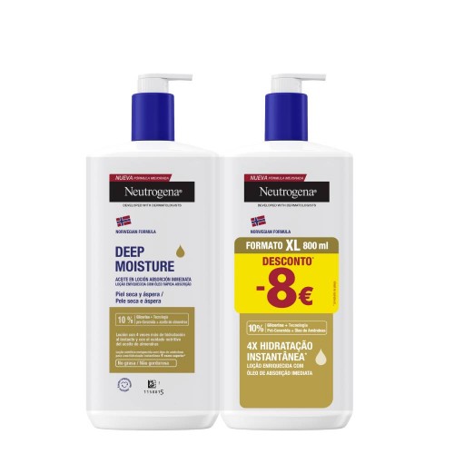 Neutrogena Hidratação Profunda Óleo em Loção 2x400ml Preço Especial