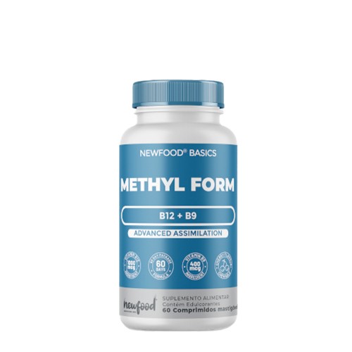 NewFood Methyl Form B12 + B9 60 comprimidos mastigáveis