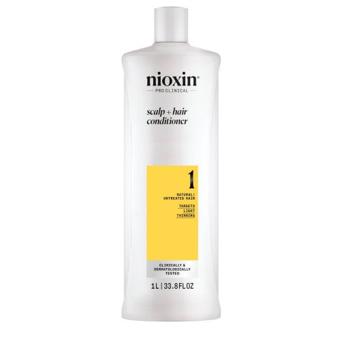 Nioxin Sistema 1 Condicionador para Cabelo Natural com Perda de Densidade Ligeira 1000ml
