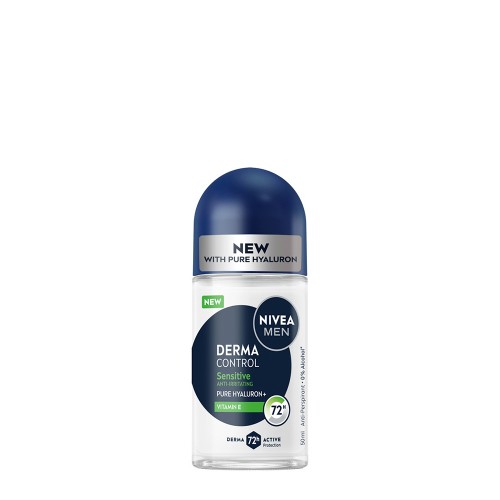 Nivea Men Derma Control Sensitive 72h Antitranspirante Roll-On 50ml