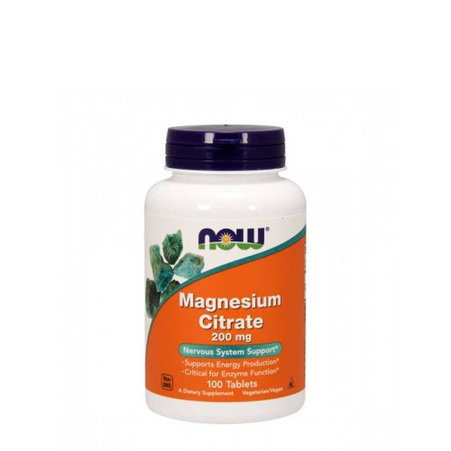 Now Magnesium Citrate 200mg 100 comprimidos