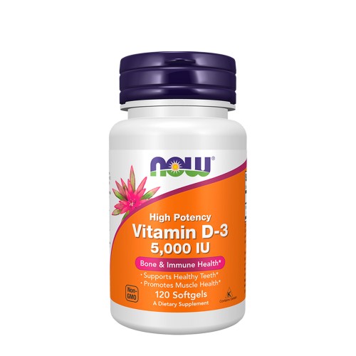 Now Vitamina D3 5000 UI 120 cápsulas