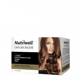 Nutriwell Capilar Deluxe Biotina, Zinco & Selénio 2x30 cápsulas