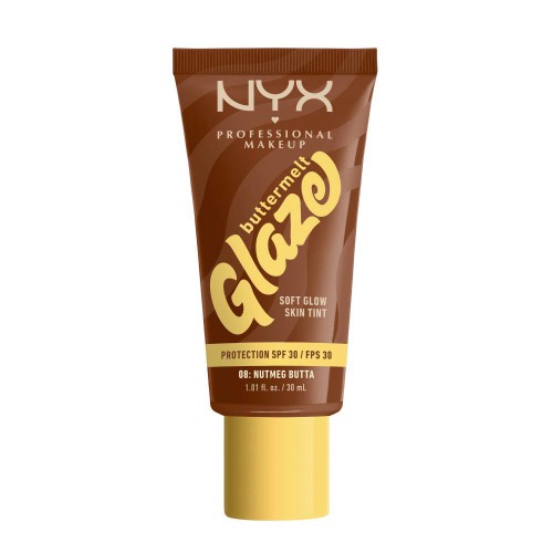 NYX Buttermelt Glaze Base Iluminadora SPF30 08 Nutmeg Butta