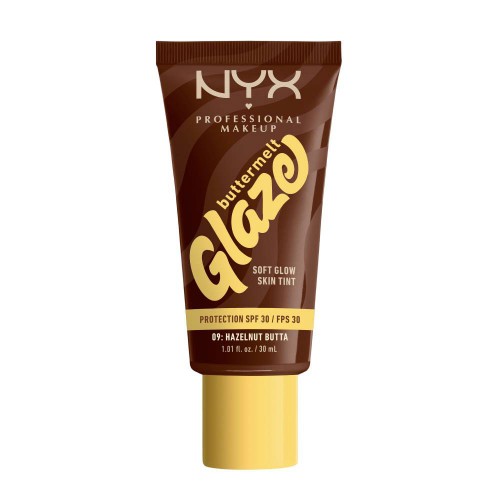 NYX Buttermelt Glaze Base Iluminadora SPF30 09 Hazelnut Butta