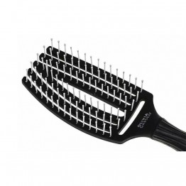 Olivia Garden Fingerbrush Care Iconic Nylon Escova de Cabelo Preta