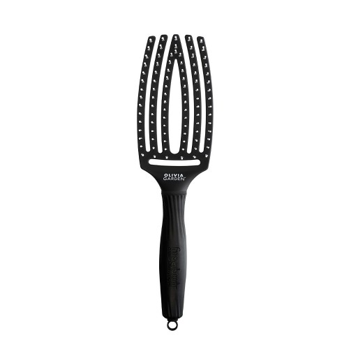 Olivia Garden Fingerbrush Care Iconic Nylon Escova de Cabelo Preta