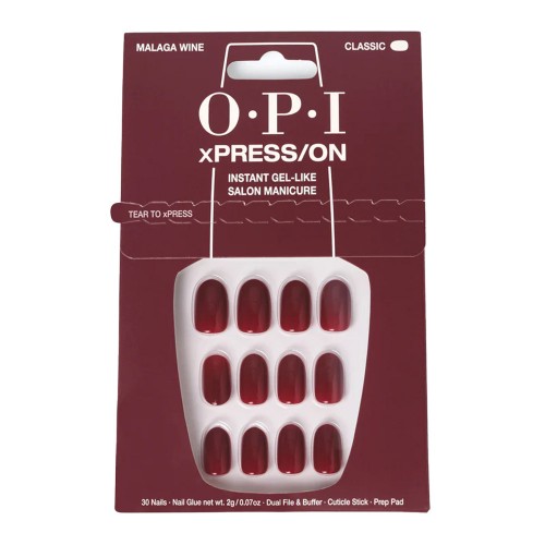 OPI xPRESS/ON Unhas Postiças Malaga Wine