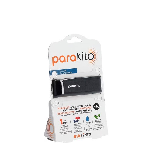 Parakito Pulseira Proteção Mosquitos Adulto Preta