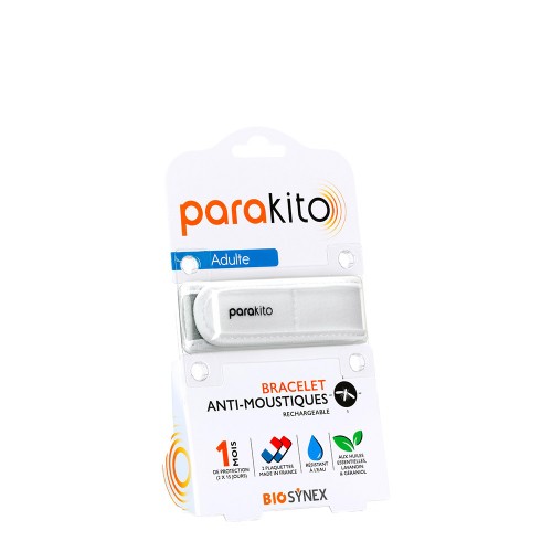 Parakito Pulseira Proteção Mosquitos Adulto Branca