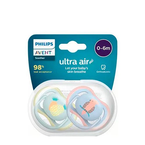 Philips Avent Ultra Air Chupeta Ananás e Papagaio 0-6m Duo 