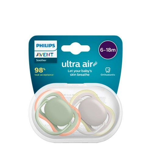 Philips Avent Ultra Air Chupeta Verde e Cinza 6-18m Duo