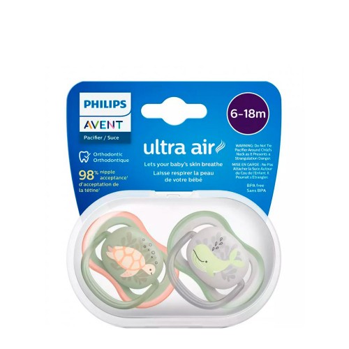 Philips Avent Ultra Air Chupeta Baleia e Tartaruga 6-18m Duo
