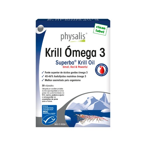 Physalis Ómega 3 Krill Oil 30 cáspulas