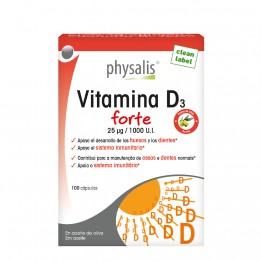 Physalis Vitamina D3 Forte 100 cápsulas