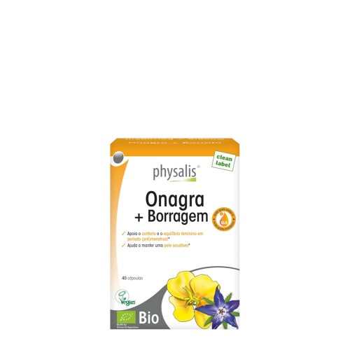 Physalis Onagra + Borragem 40 cápsulas