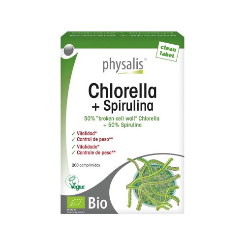 Physalis Chlorella + Spirulina 200 comprimidos