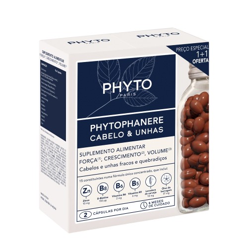 Phyto Phanere 120 Cápsulas Cabelo e Unhas + OFERTA 1 EMBALAGEM