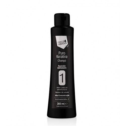Real Natura Shampoo Sem Sal Puro Keratina 300ml