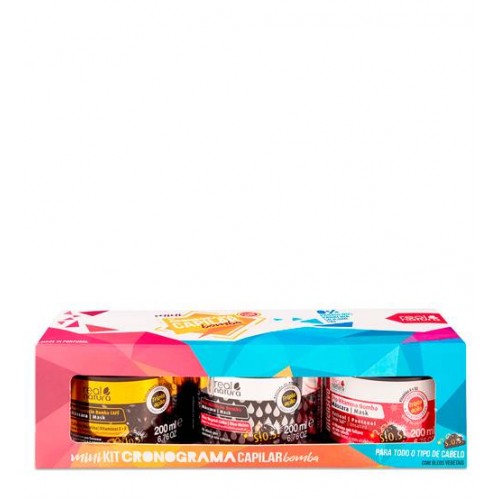 Real Natura Mini Kit Cronograma Capilar 3x200ml