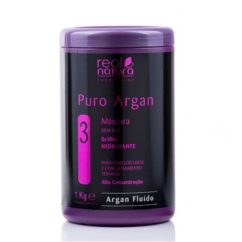 Real Natura Máscara Sem Sal Puro Argan 1kg