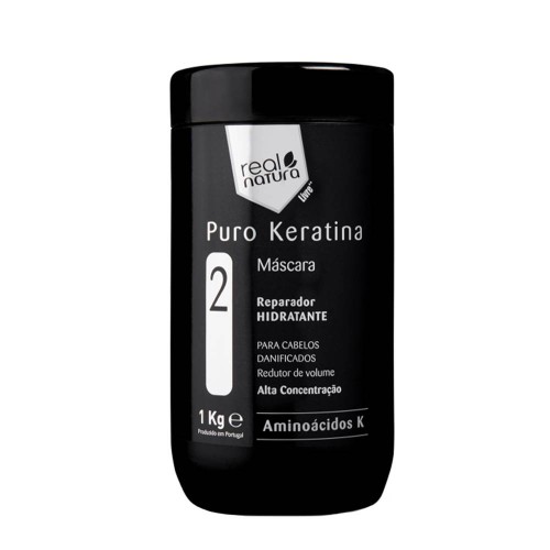 Real Natura Máscara Sem Sal Puro Keratina 1kg
