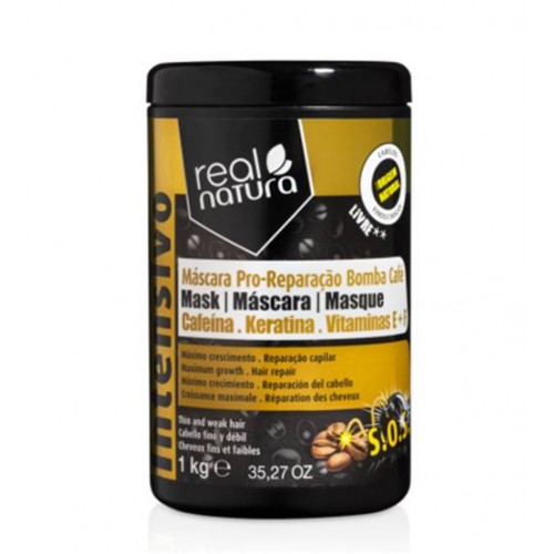 Real Natura Máscara Sem Sal Pro-Reparação Bomba Café 1kg