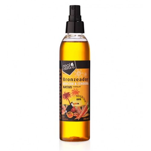 Real Natura Óleo Bronzeador Urucum e Cenoura SPF15 200ml