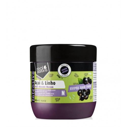 Real Natura Máscara Super Hair Food Açaí e Linho 500ml