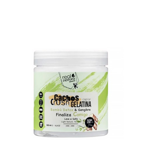 Real Natura Gelatina Capilar Cachos Crush Bambú & Gengibre 500ml