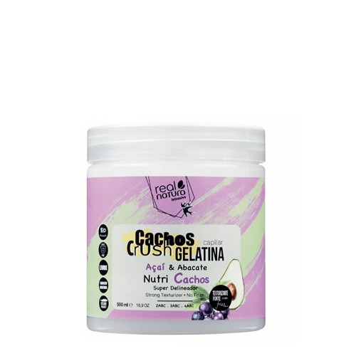 Real Natura Gelatina Capilar Cachos Crush Açaí & Abacate 500ml