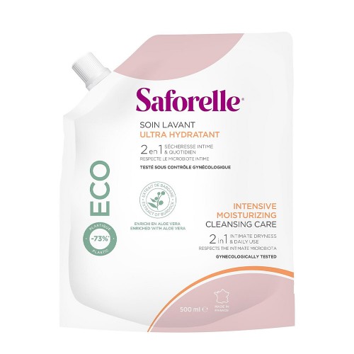 Saforelle Solução de Lavagem Ultra-Hidratante 2 em 1 Recarga 400ml