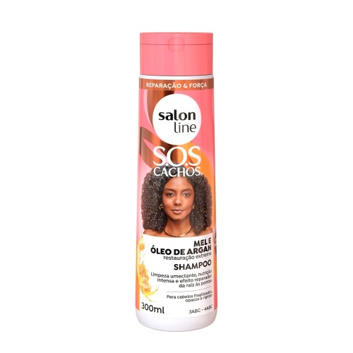 Salon Line SOS Mel e Óleo de Argão Shampoo Cachos Intensos 300ml
